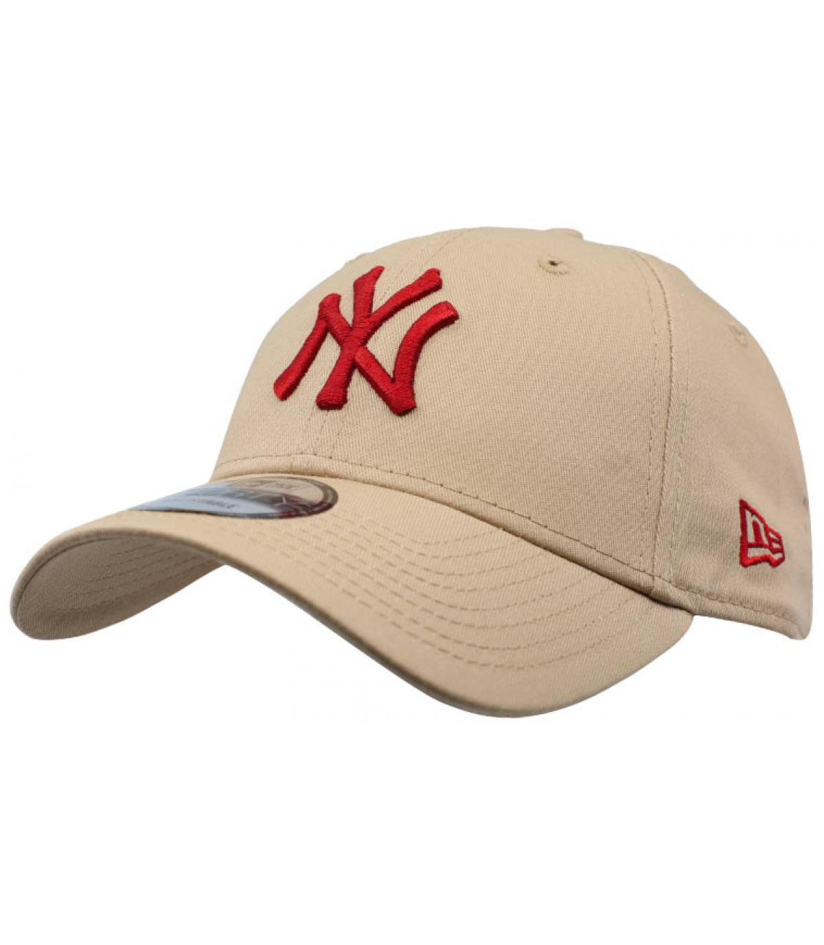 Casquette League Ess NY 9Forty camel hot red New Era